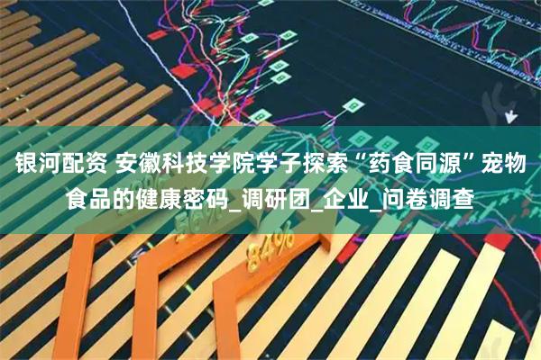 银河配资 安徽科技学院学子探索“药食同源”宠物食品的健康密码_调研团_企业_问卷调查