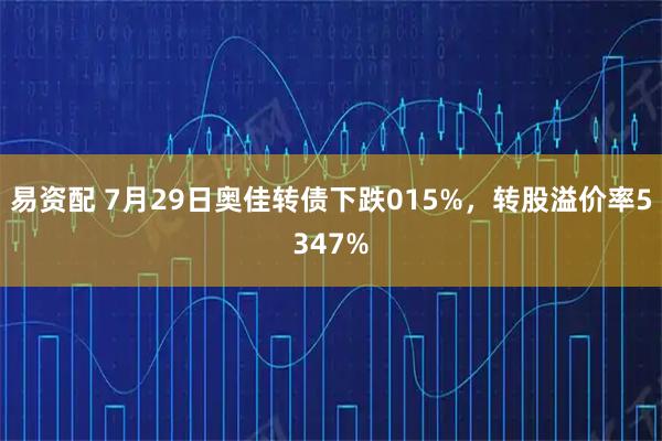 易资配 7月29日奥佳转债下跌015%，转股溢价率5347%